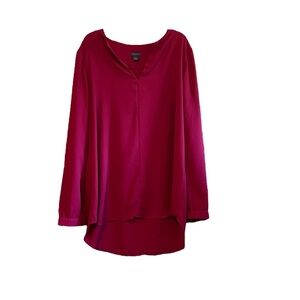 Cranberry Long Sleeve Blouse
